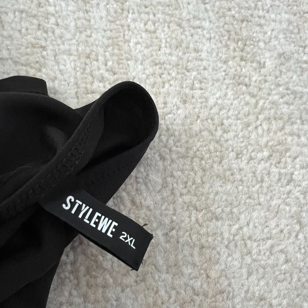 Stylewe Black Short Sleeve Maxi Dress 2XL - Picture 2 of 11